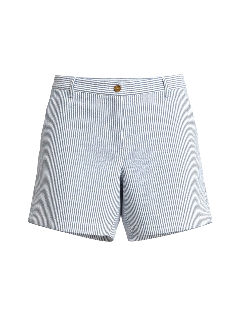 Talbots Blue and White Striped Seersucker Bermuda Shorts relaxed chino - Picture 3 of 5